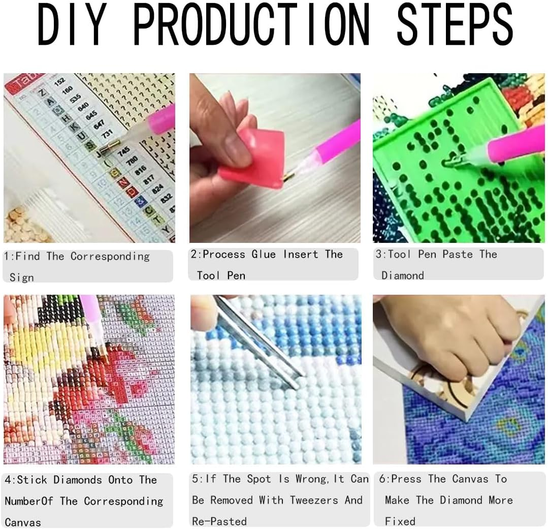 SHICERNHJ Cat Diamond Painting Kits for Adults DIY round Gem Art Animal Cute Cat Diamond Art Kits for Adults,5D Full Drill Diamond Dots Crafts Paintings Canvas for Beginners Home Decor 12X16Inch - Animal Cat-A image number 3