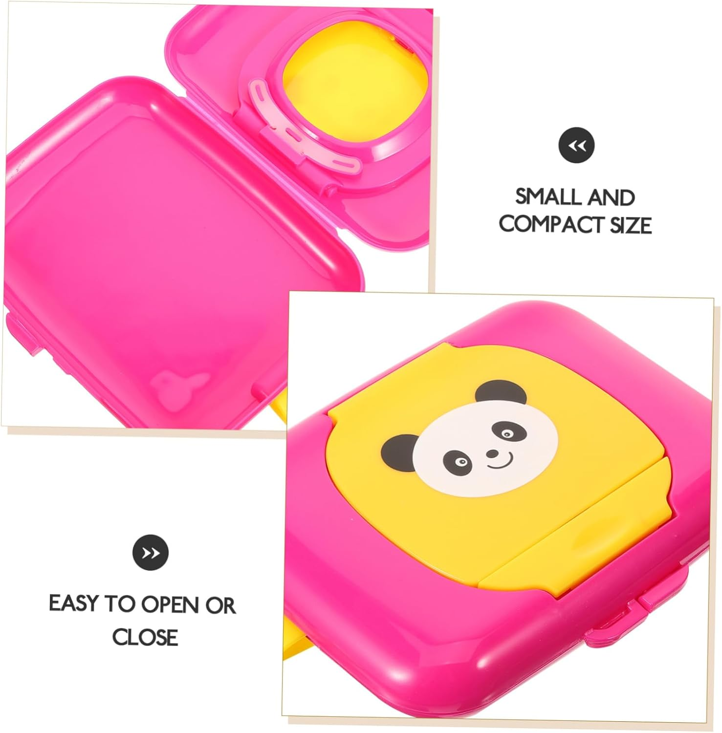 Portable Wet Wipes Box Panda Design for Travel Use Lightweight and Compact for Go Hygiene Includes Dispenser for Easy Access image number 4