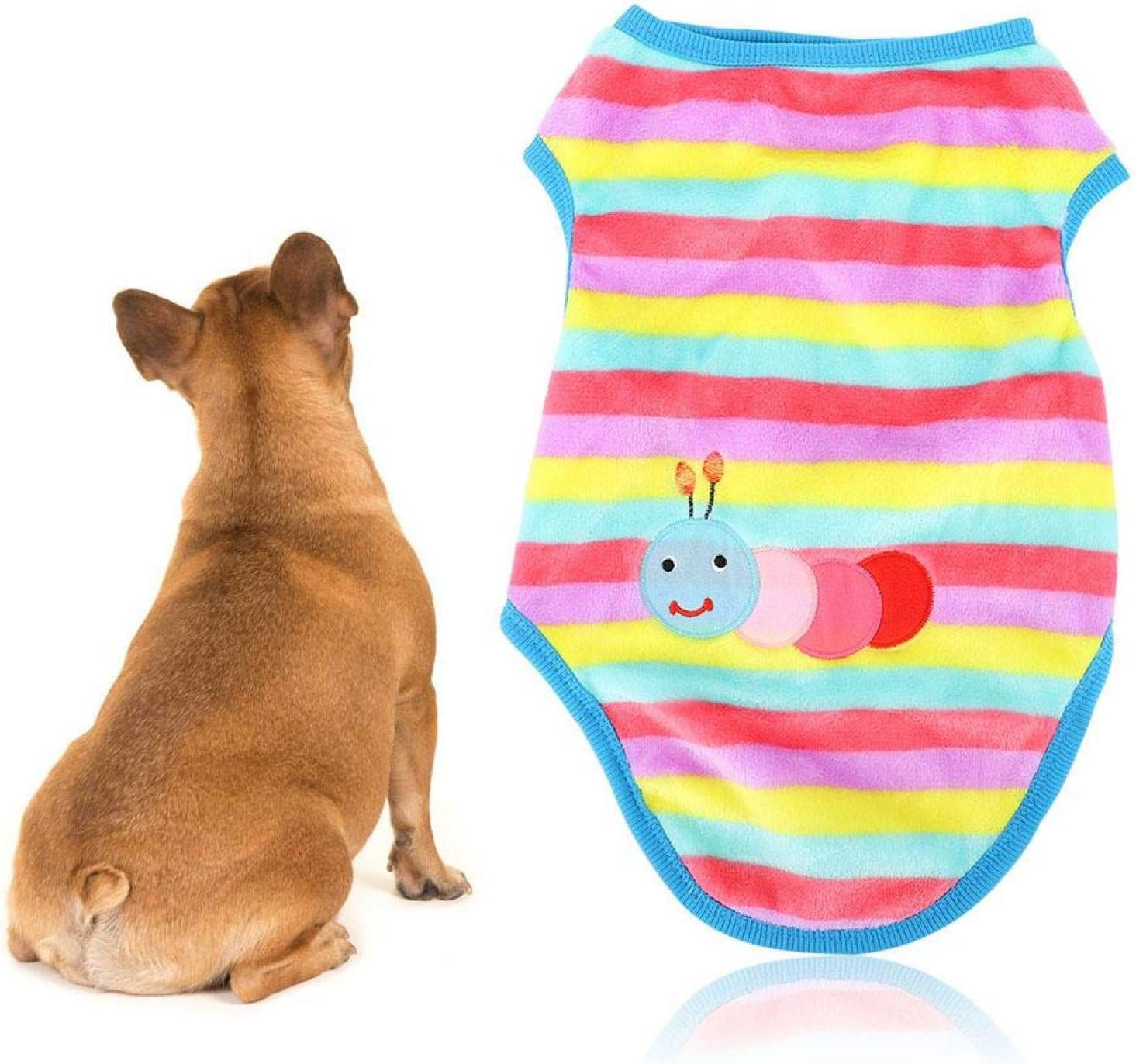 EVTSCAN Breathable Warm Pet Dog Cat Winter Sweater Coat Jacket Clothes Rainbow Cartoon Pattern(S) image number 6