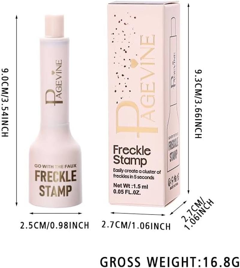 Faux Freckle Stamp,Liquid Freckle Pen, Fake Freckles Stamp Air Cushion, Long Lasting Waterproof Quick Dry Lifelike Magic Freckles Stamp (04 Espresso)