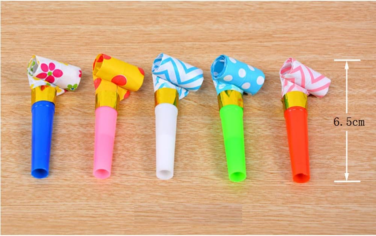 24-Piece Party Blower Set - Fringed Noisemakers, Squawkers, Blowers & Horns in Random Colors