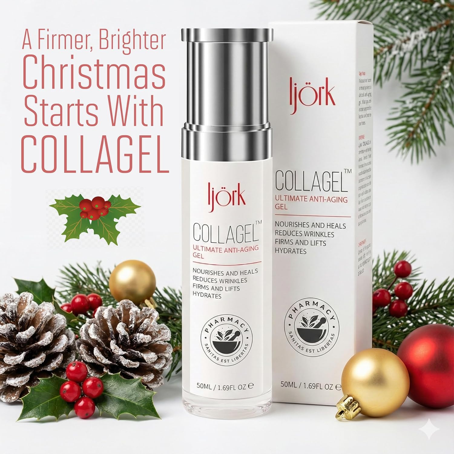 Anti-Aging, anti Wrinkle Skin Firming Gel for Face and Neck | Powered by High Concentration of Niacinamide and Hyaluronic Acid, plus Retinol and Vitamin C.