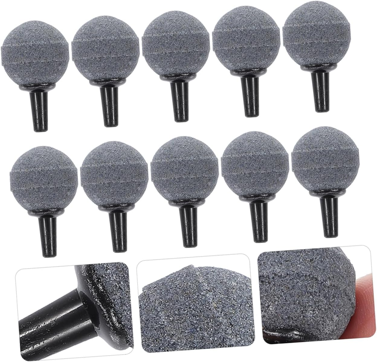 POPETPOP 50Pcs round Air Stones for Fish Tank Aquarium Bubble Diffuser Tiny Oxygen Bubbles Durable Aeration Supplies for Hydroponics and Fish Breeding image number 2