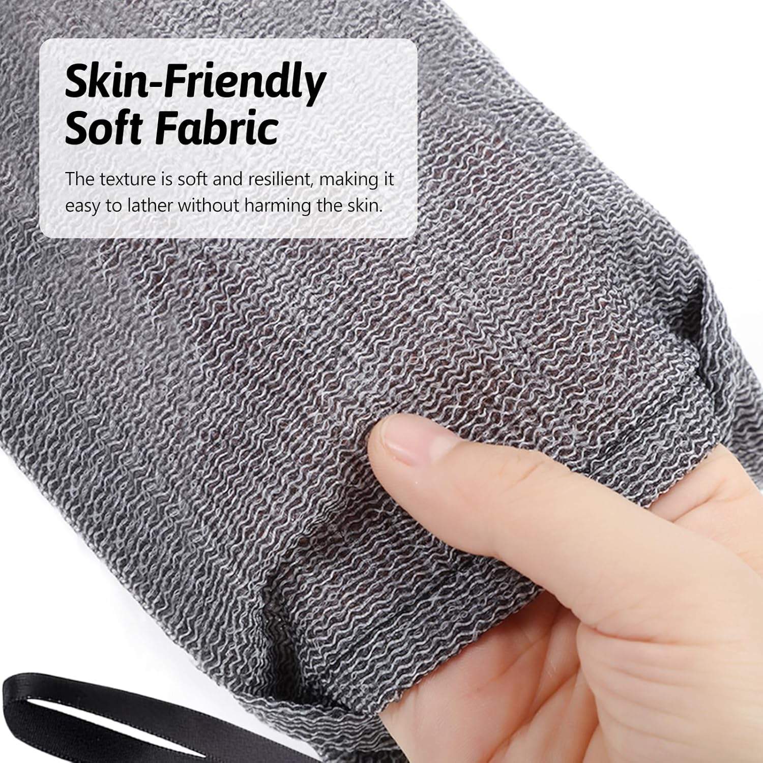 Travel Soap Saver Bag 3 Pcs Soap Pocket Exfoliating Soap Saver Pouch Rough Mesh Bar Soap Bags for Shower, Body Foam Scrubber Exfoliating Shower Sponge - Grey image number 3