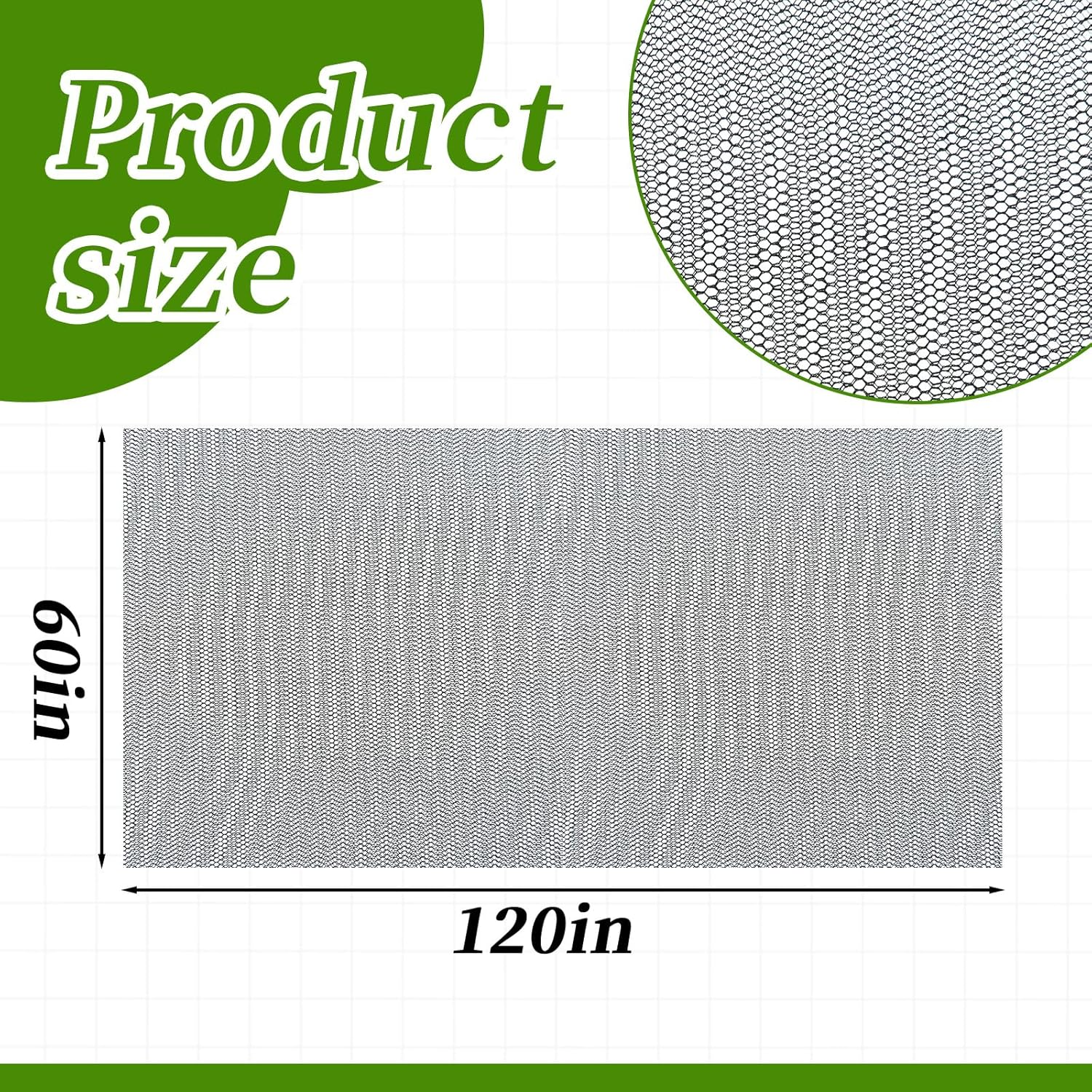 Mosquito Net Cloth Fabric, Black DIY Mosquito Net Fabric Hexagonal Mesh Garden Breathable Plant Covers for Patio Apartment Balcony Porch Outdoor Bed Wedding Black 120X60 Inch/10 &times; 5 Ft image number 2