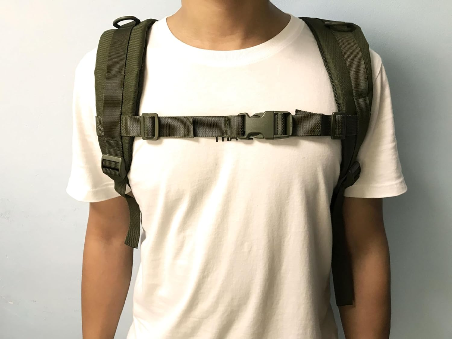 Chest Strap for School Backpack, Packing Strap with Quick Release Backpack Straps for Tactical Waist Bags, Outdoor, Travel, School Bag (Army Green, One Size) image number 5