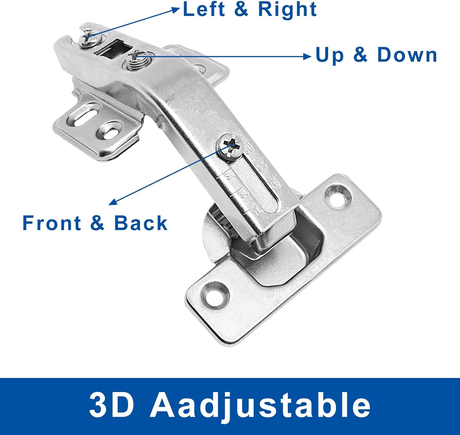 SWZHAI 135 Degree Lazy Susan Hing Set of 2, Full Overlay Face Frame Plate Mounting Cabinet Hinges for Folding Kitchen Cupboard Door(135 Degree) image number 1