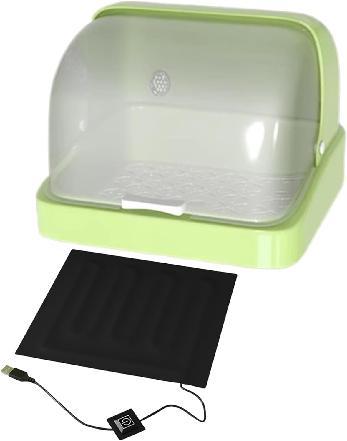 Chicken Brooder Warmer, Bird Incubator Brooding Box with Adjustable 3-Temperature Heating Pad, Breathable and Visual Nesting Case for Parrots, Chickens, Ducklings