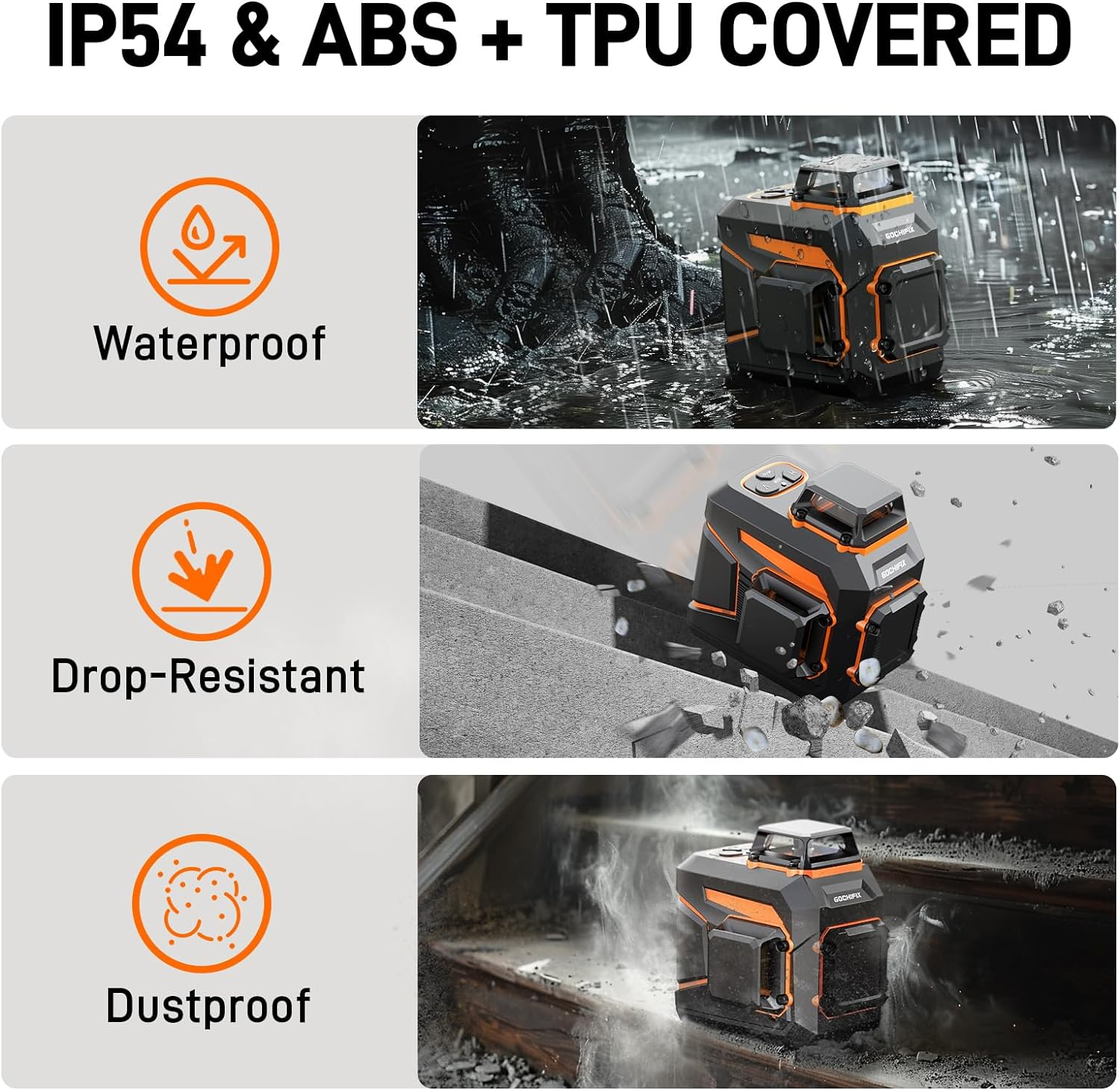 Laser Level 360 Self Leveling Green Line Laser Level Tool Wall Suction Stand Receiver 100Ft Line Laser for Picture Hanging Outdoor Rechargeable Battery,2X360,2D image number 6