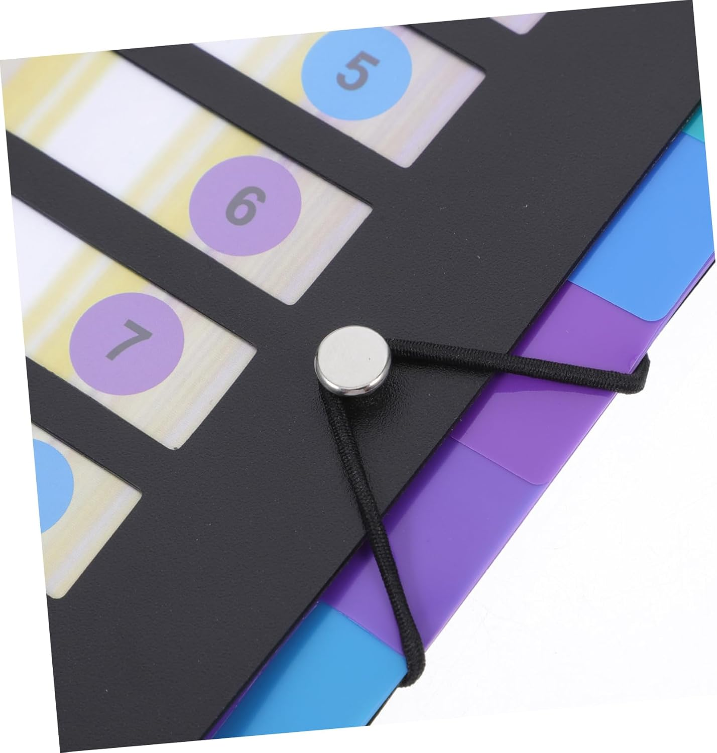 CAXUSD File Organiser Expanding Document Folder Rope Button Seal Large Capacity Pocket Folder for Travel Office School image number 3