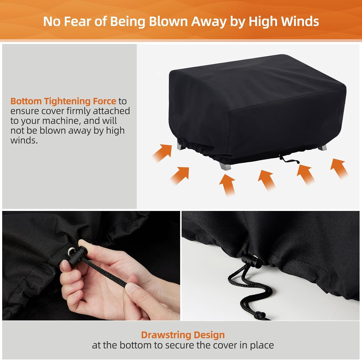 NOELIFE 24 Inch Grill Cover for Royal Gourmet 24" Griddle, Cuisinart CGG-306, Ninja OG751, Pit Boss 75275 & PB336GS and Most 2-Burner Portable Grills image number 3