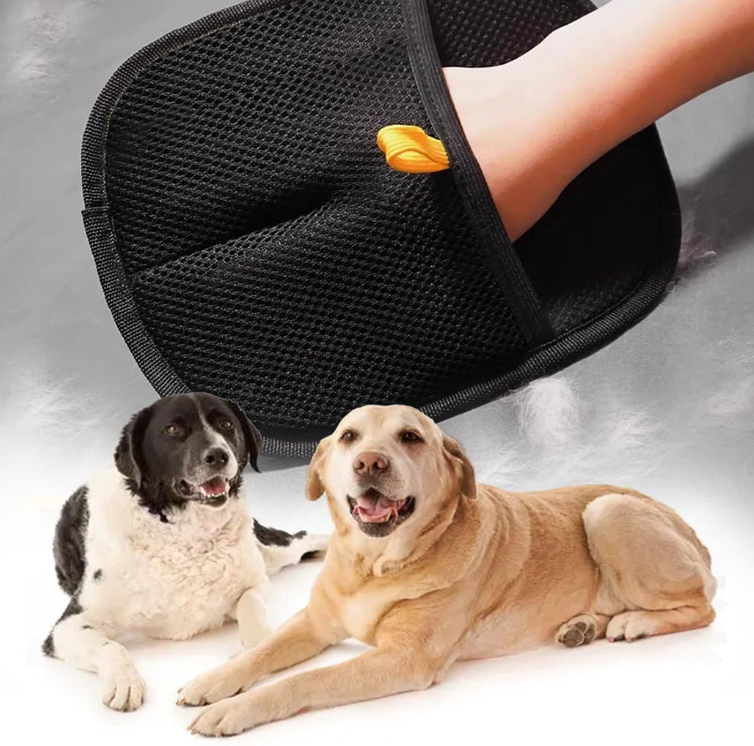 Upgraded Double Sided Pet Hair Remover Glove Reusable Electrostatic Grooming Gloves for Couch Car Furniture and Carpet Cleaning 2Pcs image number 4