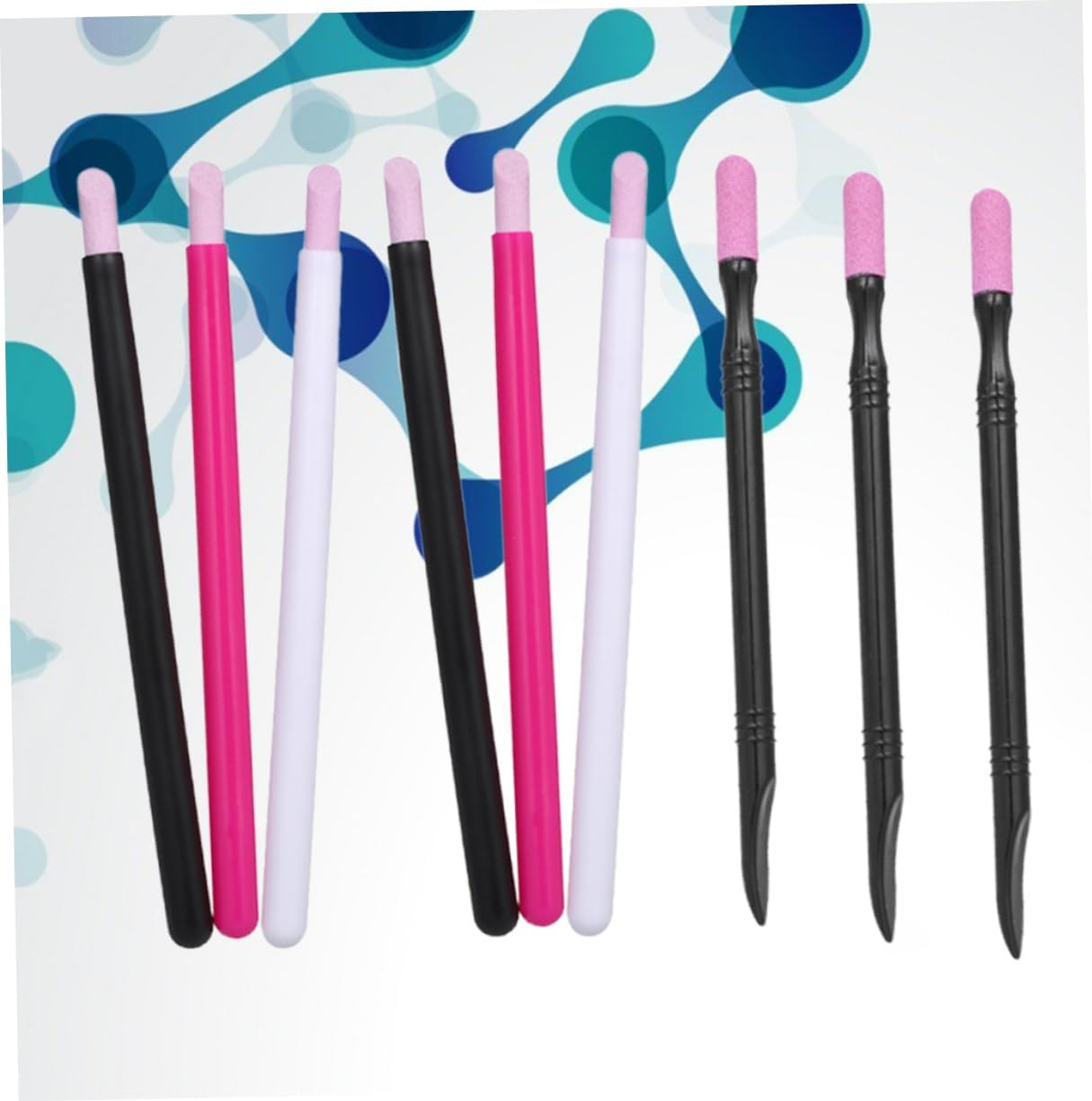 Baluue 6Pcs Nail Polishing Pen Set Sanding Strip and Ceramic Pen for Nail Manicure Tools image number 3