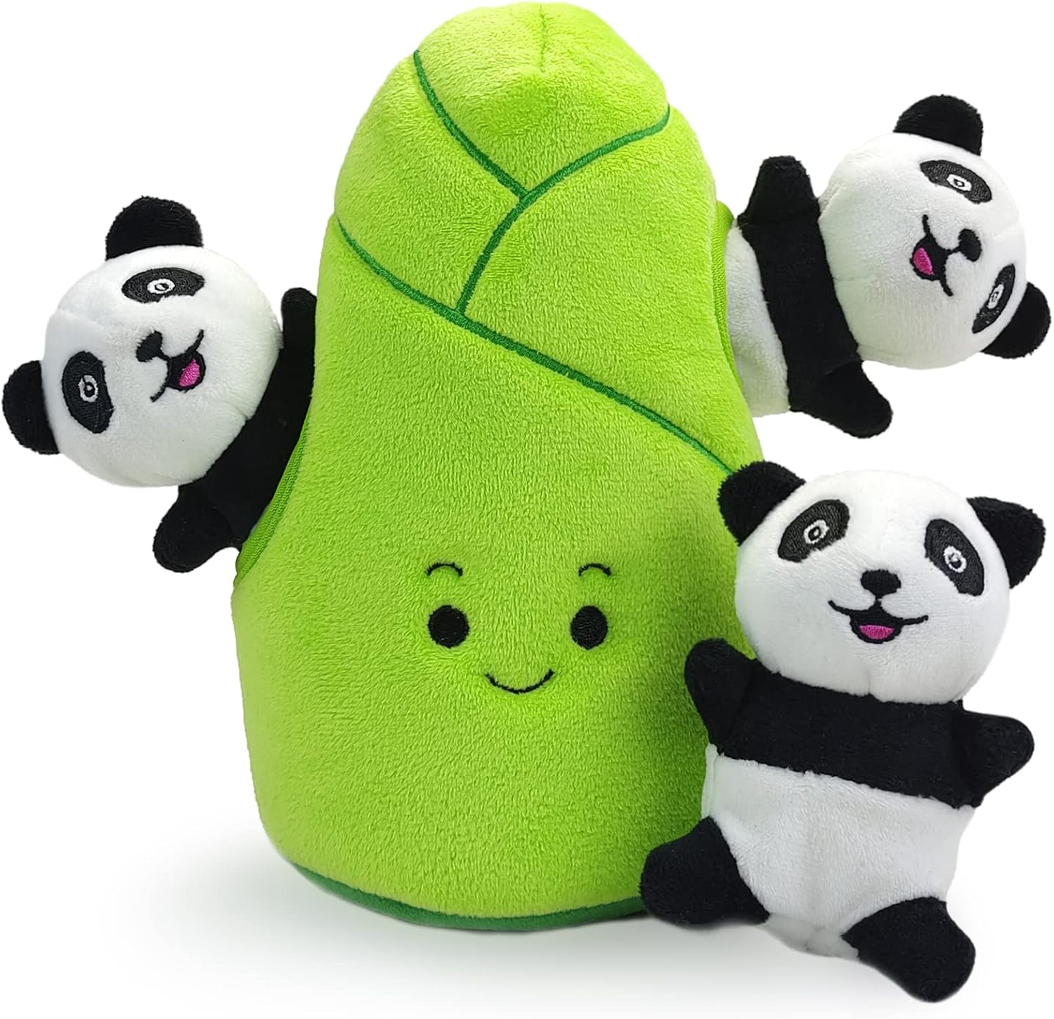 Okegztoa Hide and Seek Dog Puzzle Puppy Toys, Interactive Squeaky Plush, Stuffed Toys for Dogs, Small Size(Sheep, Panda, Forest Animals) (Tree Hole Mix Medium) image number 5
