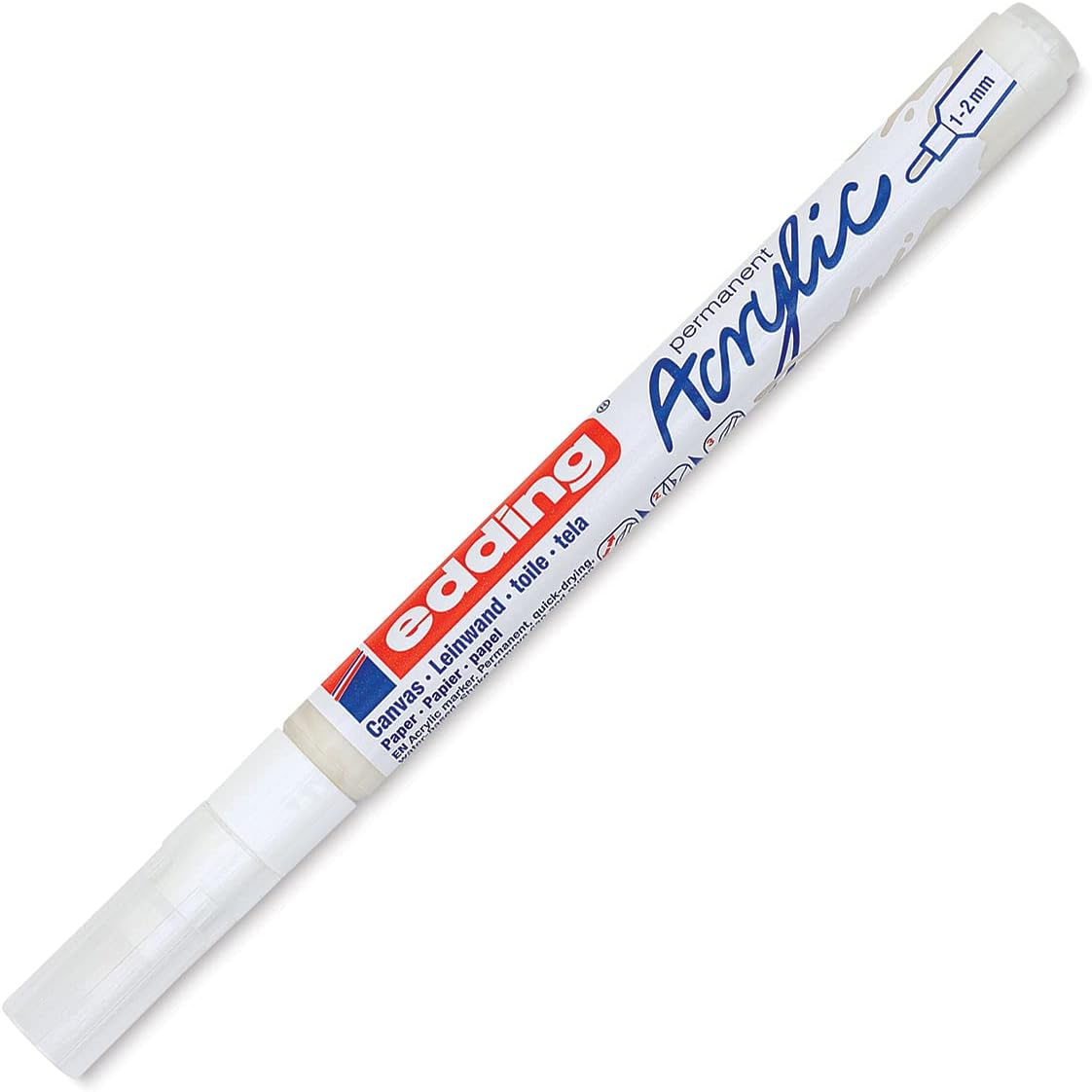 Edding 5300 Acrylic Marker Fine - Gold - 1 Waterproof Acrylic Paint Marker - Fine round Nib 1-2Mm - Acrylic Paint Pen for Drawing on Canvas, Art Paper and Wood - Acrylic Markers for Pebbles