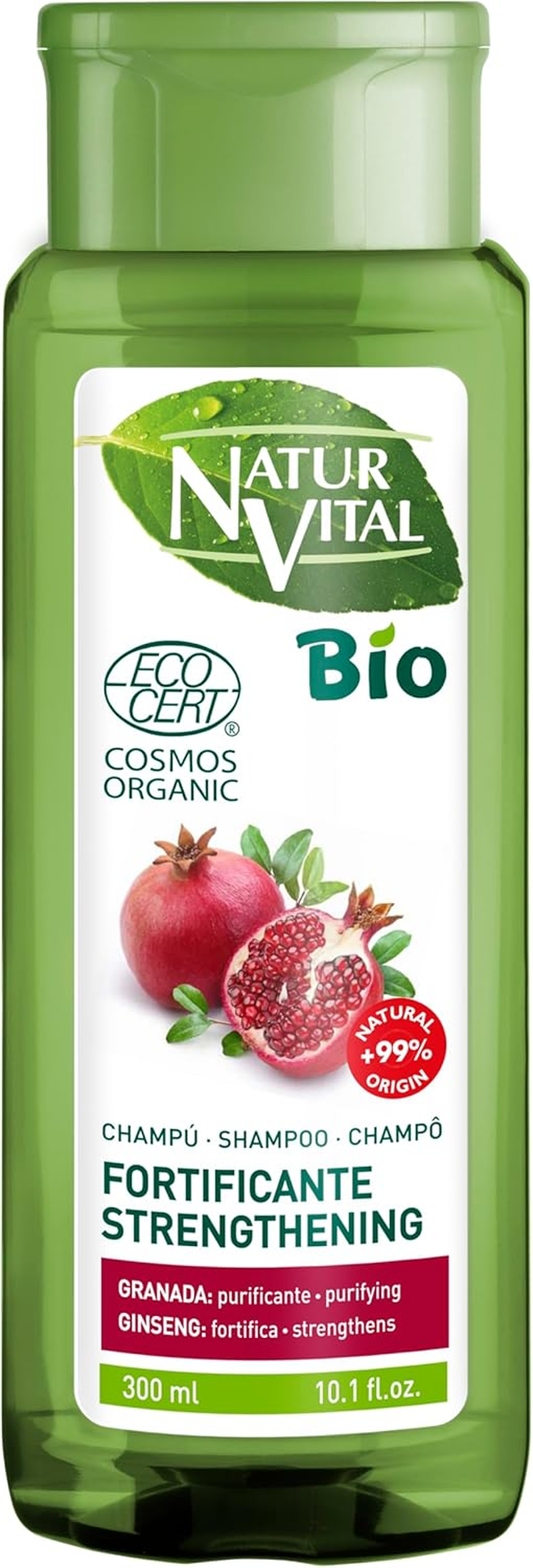 Naturvital Bio Shampoo Strengthening -ECOCERT Certified-No Silicones, Parabens and PEG - 300Ml image number 5