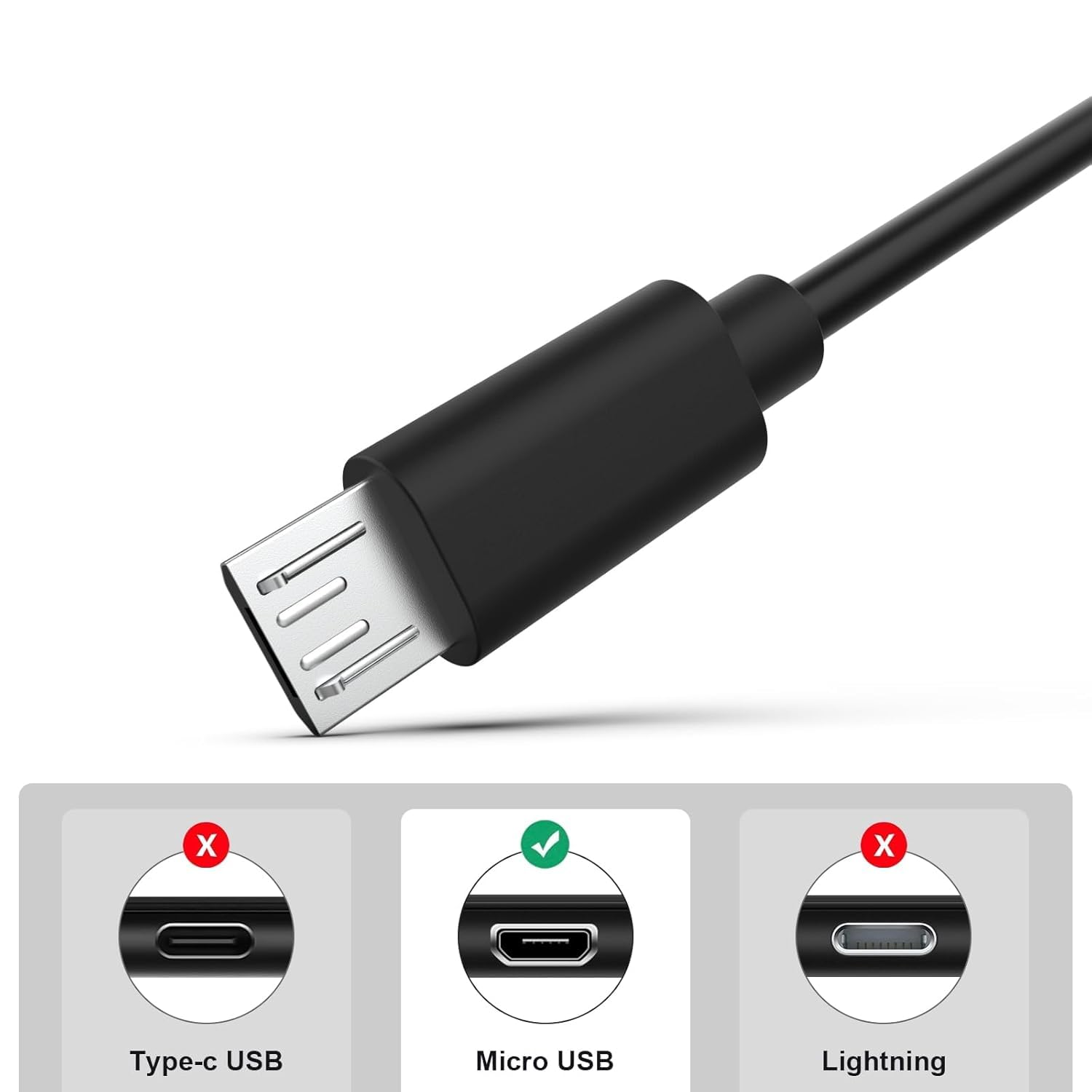 10FT Micro USB Power Cord Compatible with Amazon Fire TV Stick, Fire TV Cube &ndash; Extra Long Charger Cable for Streaming Media Player image number 4