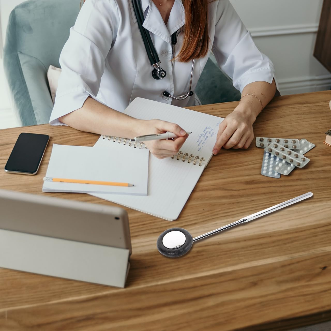 Beavorty Neurological Reflex Hammer - round Shaped Medical Hammer for Diagnostic Testing Multi-Functional Percussion Tool for and Medical Students Black image number 5