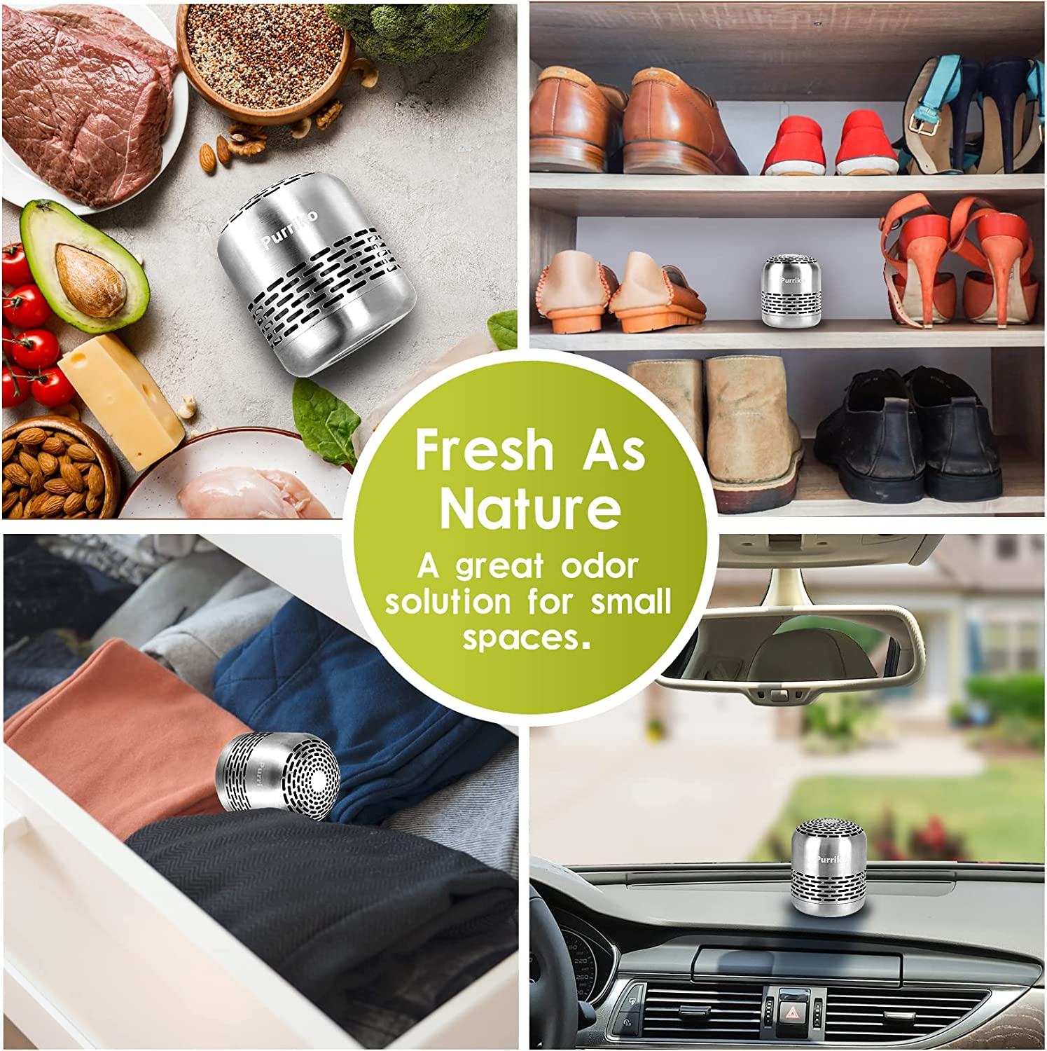 Refrigerator Deodorizer,Lasts for 10 Years,Refrigerator Odor Eliminator,Fridge Deodorizer,More Effective than Baking Soda Bamboo Air Purifying Bags image number 1