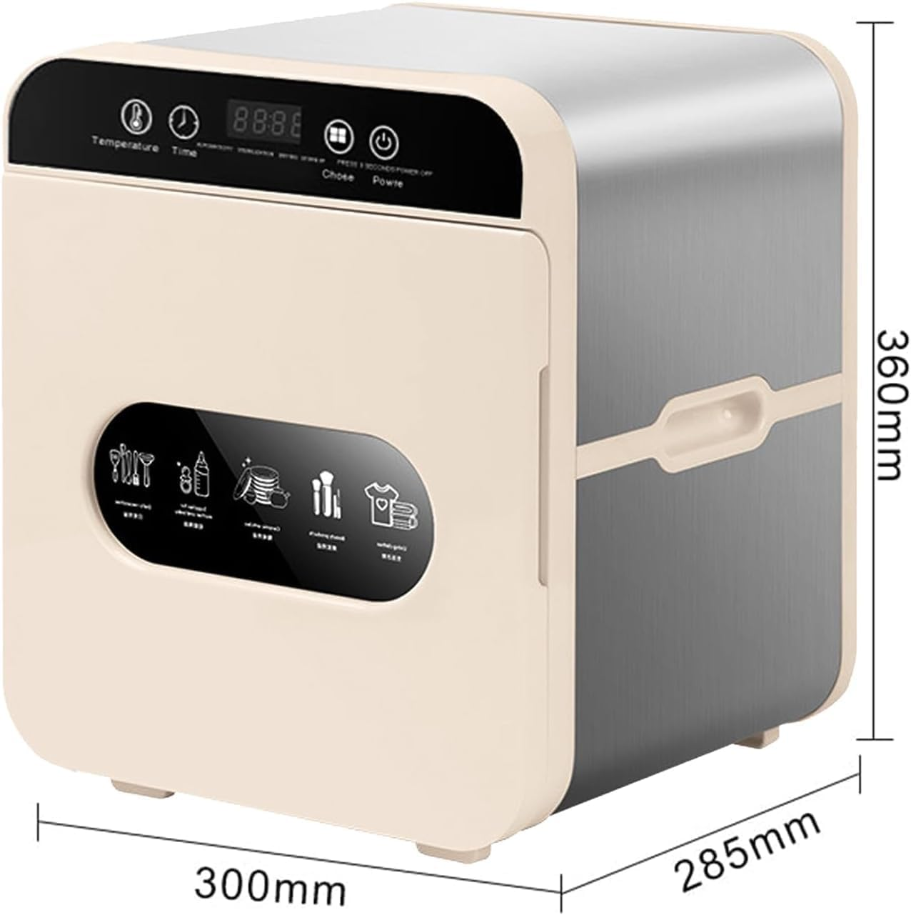 HOOMFIT Baby Bottle Steriliser and Dryer,4-In-1 Double Tube UV Sterilizer & Dryer for Baby Bottles Accessories,Clothes/Toys/Beauty Tools/Cutlery image number 6