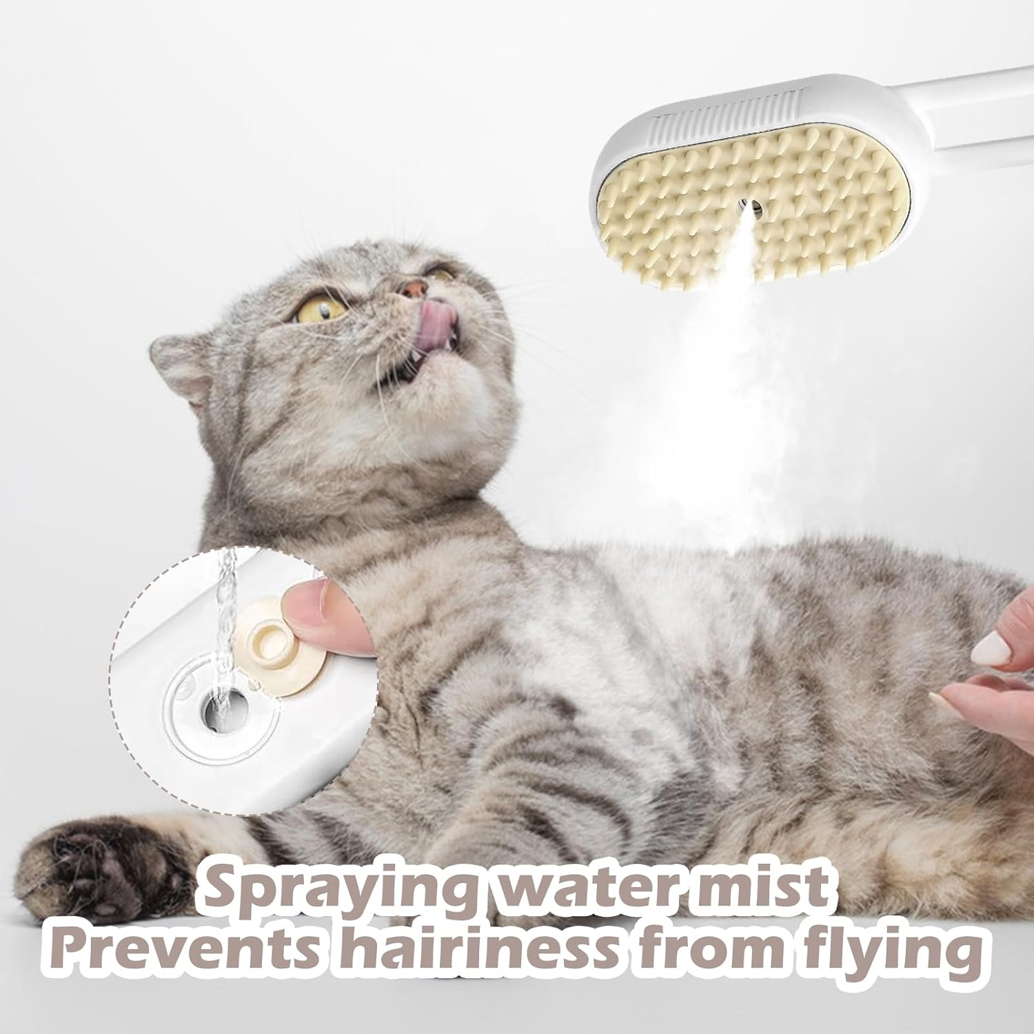 UOY Cat Brush with Steam, Short Hair Cat Brush with Steam, Pet Dog Brush, Cat Brush, Hair Remover, Pet Brush for Long Hair and Short Hair image number 1