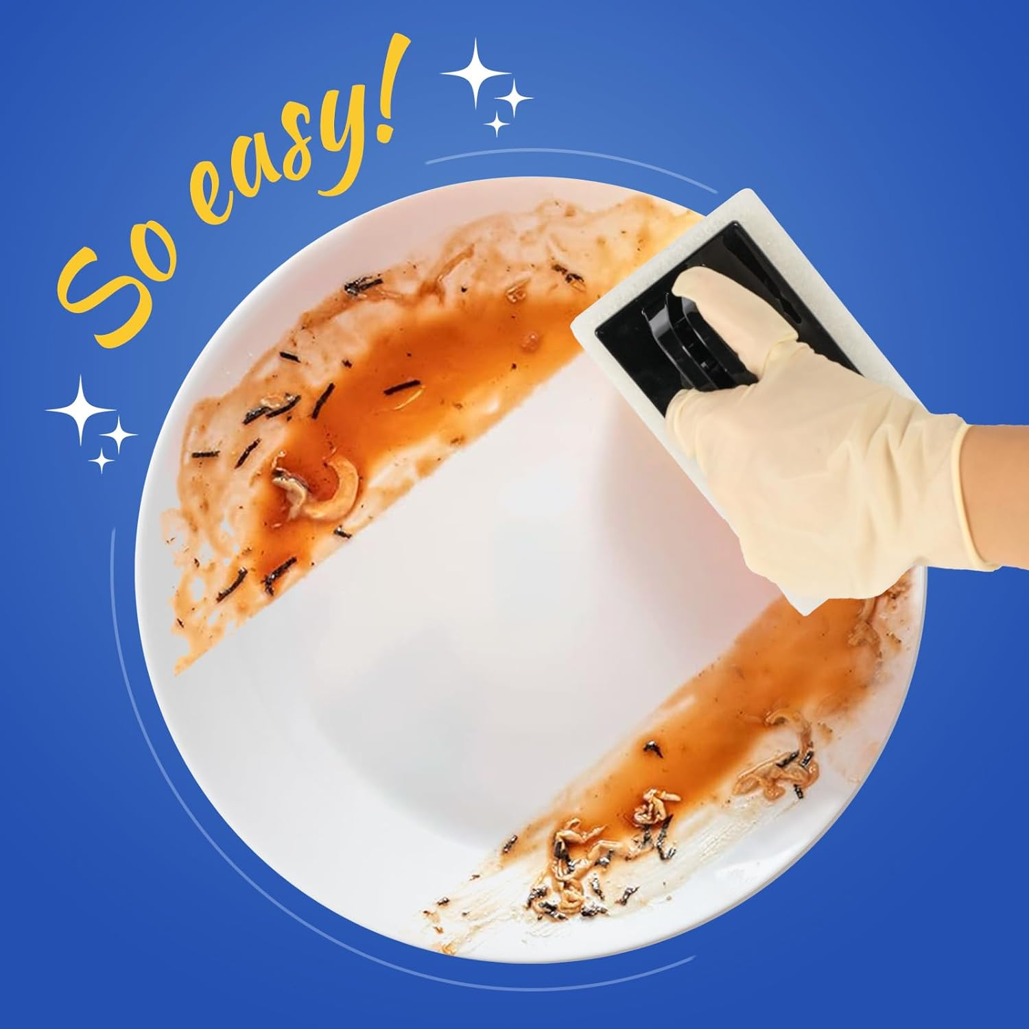 Skylarlife Scouring Pad Brush Cleaning Scrub with Handle Abrasive Pad for Grout Tile Shower and Sink Cleaning, Scrubbing Floor and Tile Boat Polishing Refinishing Bathroom Kitchen Heavy Duty (1-Pack) image number 4