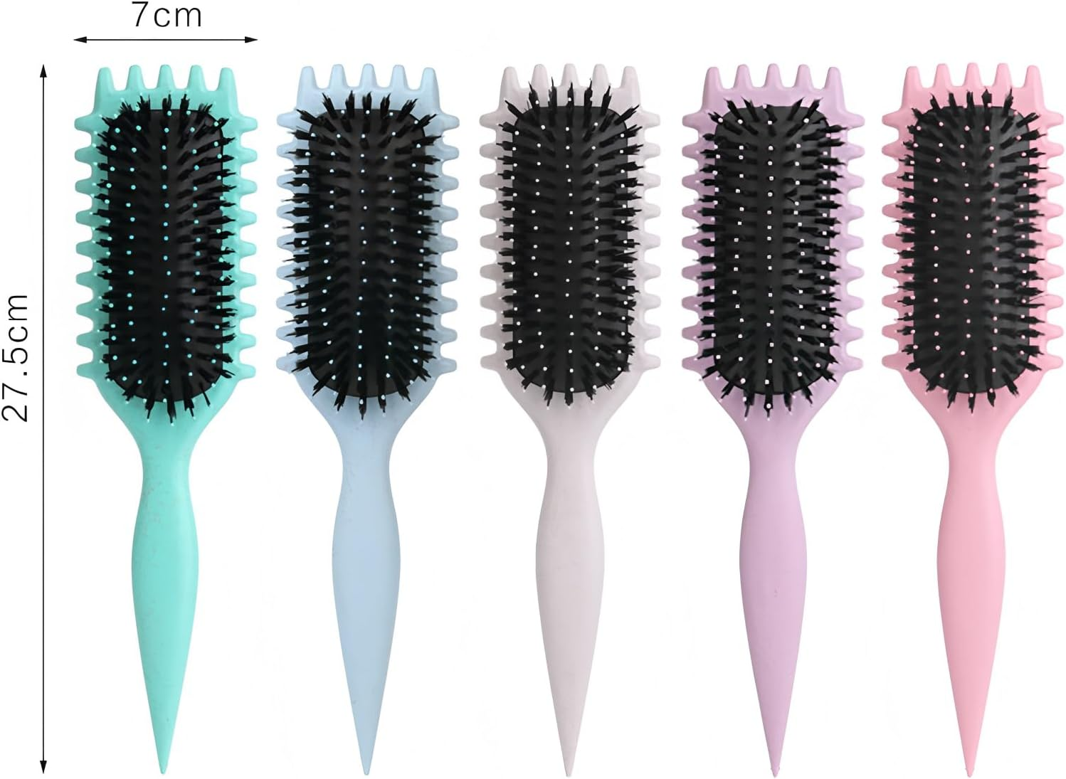 New Curly Hair Brush, 2025 Newest Brush Less Pulling Styling Brush for Men and Women, Curl Brush,Boar Bristle Hair Brush Styling Brush for Detangling (Blue) - Purple image number 7