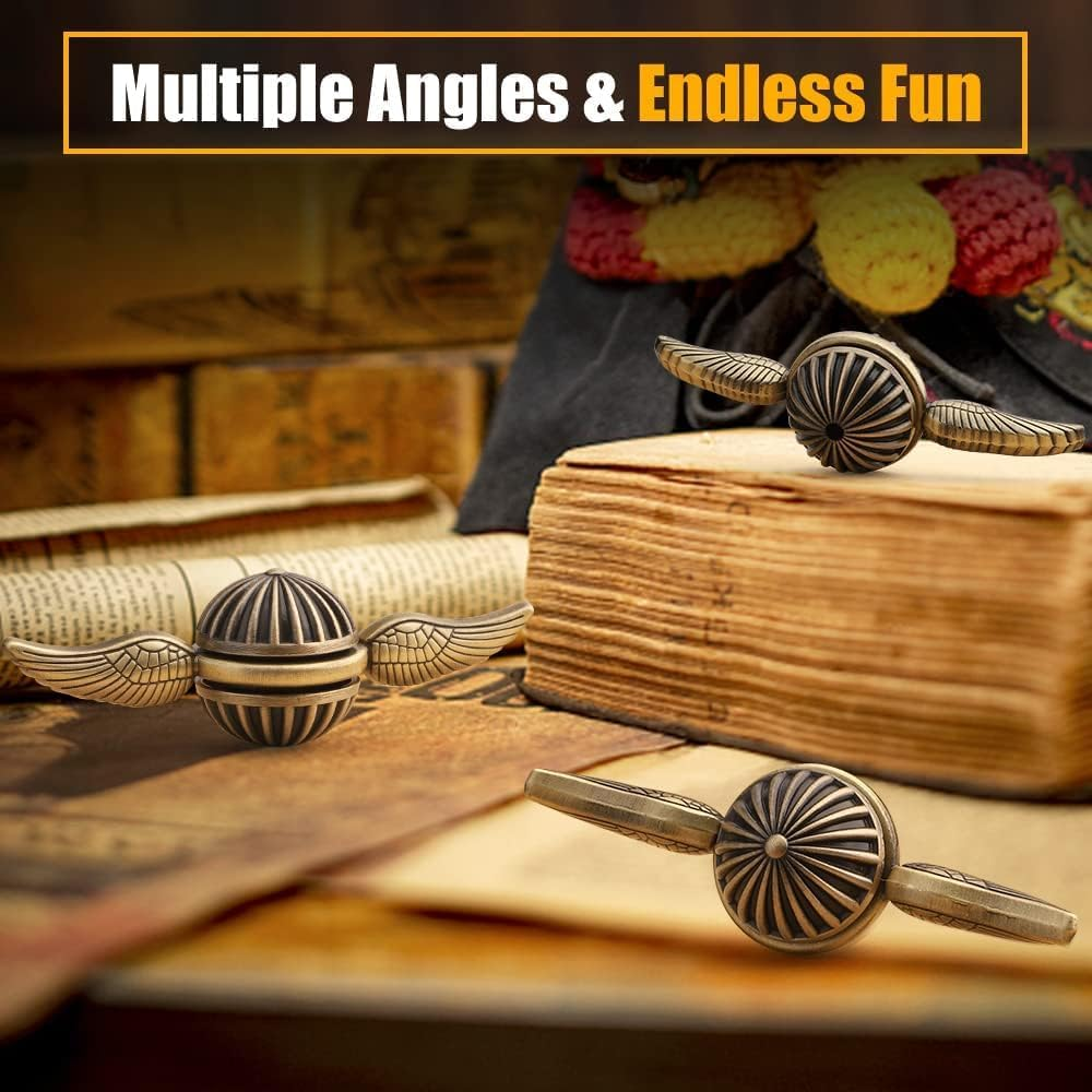 Fidget Spinner Hand Finger Spinning Toy Magic Orb Anxiety Toys Finger Spinners Toy Spining Novelty Toys for Adults and Kids Classroom Stress Relief Birthday (Bronze) image number 4