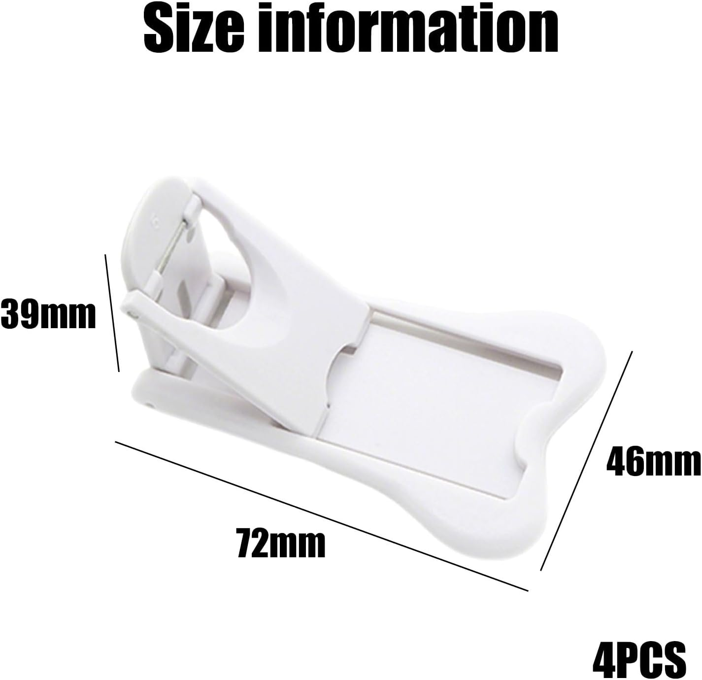 Sliding Door Child Safety Lock 4-Pack, Safety Locks for Glass Doors Windows Closets Cabinets, Baby Proof Cabinet Locks for Toddlers Kids, Easy Installation Child Proof Locks for Sliding Doors and Home Safety image number 5