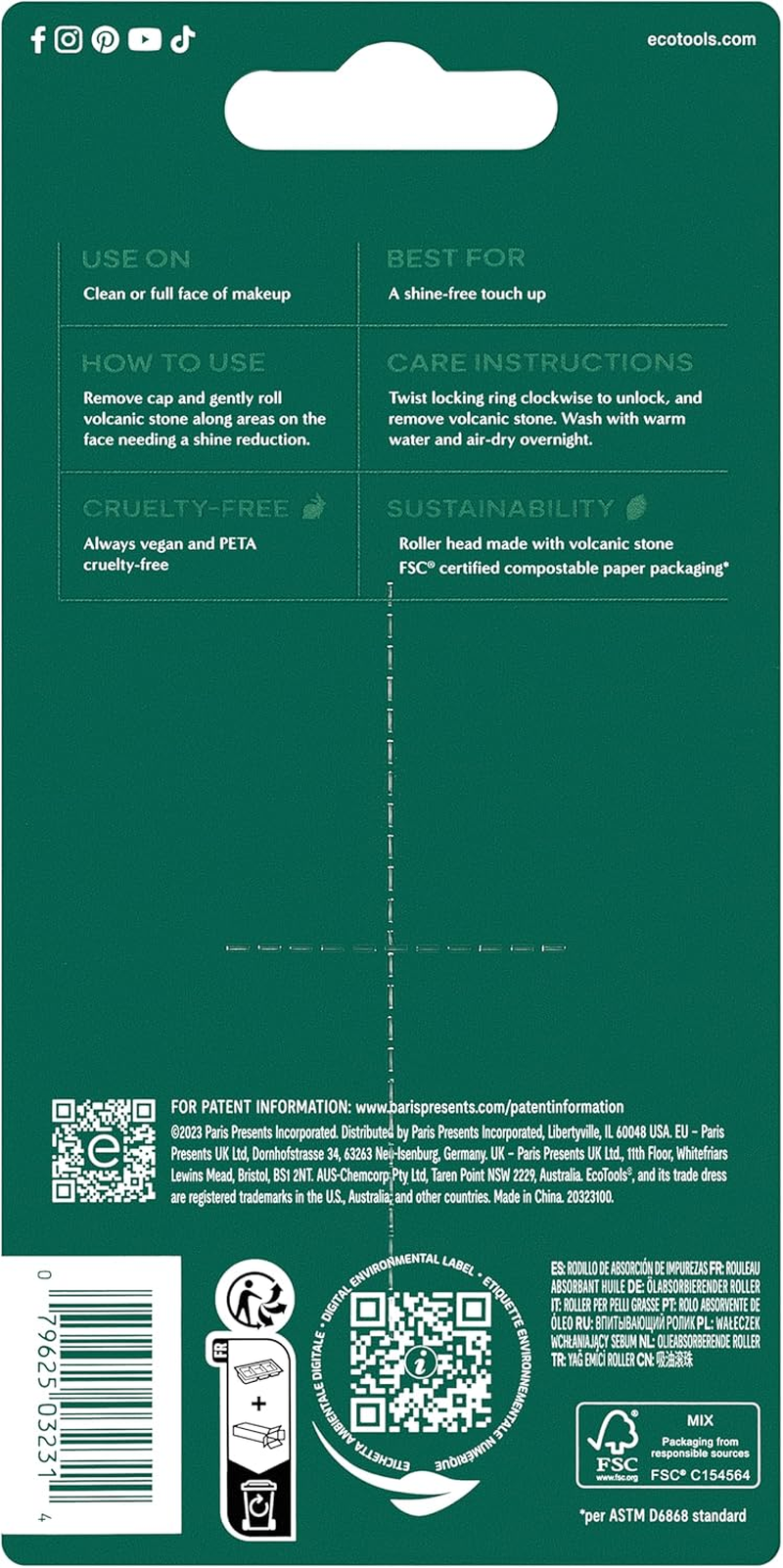 Ecotools Oil Absorbing Roller image number 1
