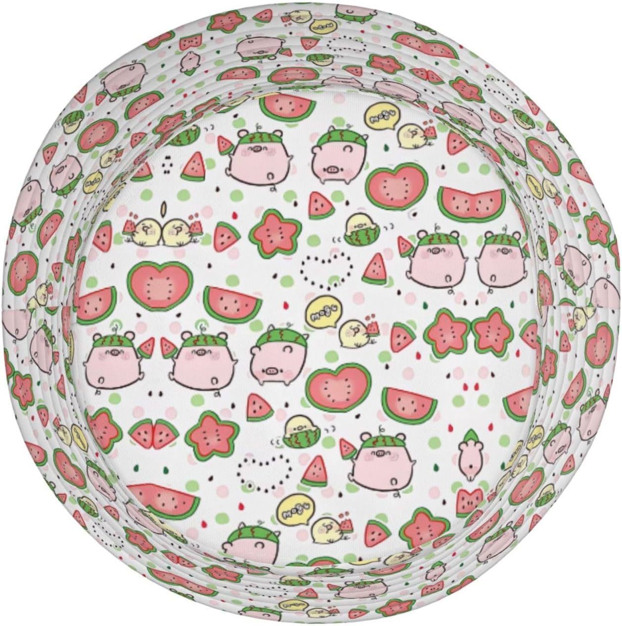 Cute Dachshund Dog Printed Bucket Hat Unisex Trendy Lightweight Outdoor Hot Fun Summer Beach Vacation Getaway Headwear - Cute Dinosaur image number 3