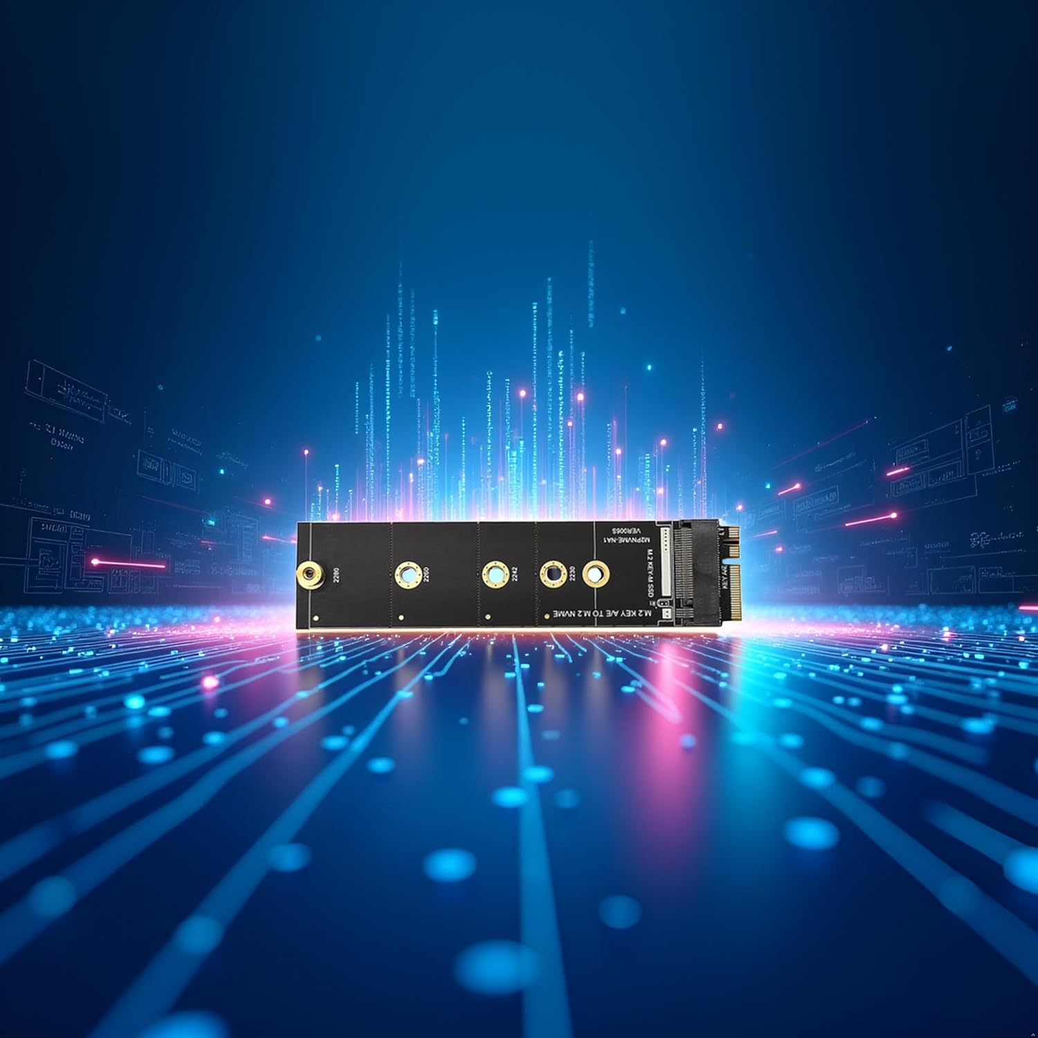 Wireless for M.2 A/E for Key Slot to for M.2 for M for Key Wifi Bluetooth-Compatible Adapter for Nvme PCI for Express M.2 Nvme Ssd Adapter Card M2 Key A-E to M2 NVME Adapter Converter Card To, 1 Piece image number 6