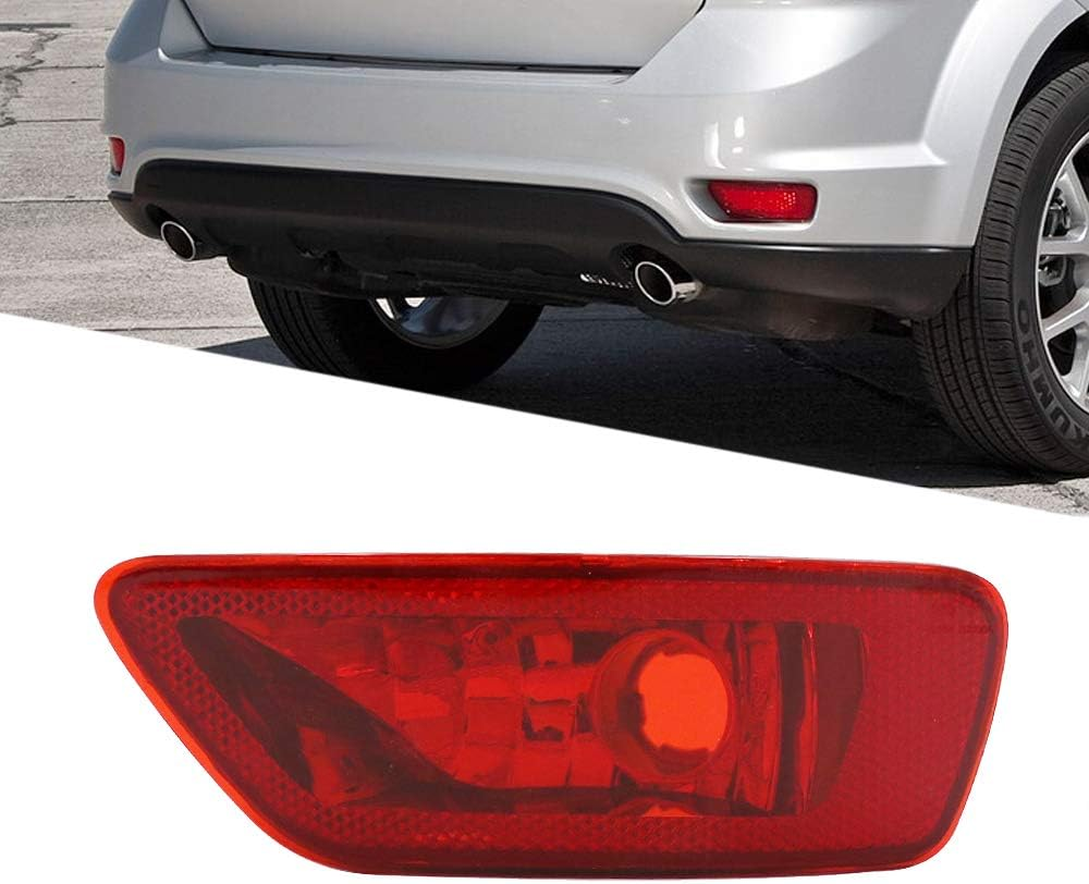 GSRECY Rear Bumper Fog Light Lamp Reflector Cover for Jeep Compass Grand Cherokee 2011-2017,For Dodge Journey 2012-2018 (Right) image number 2