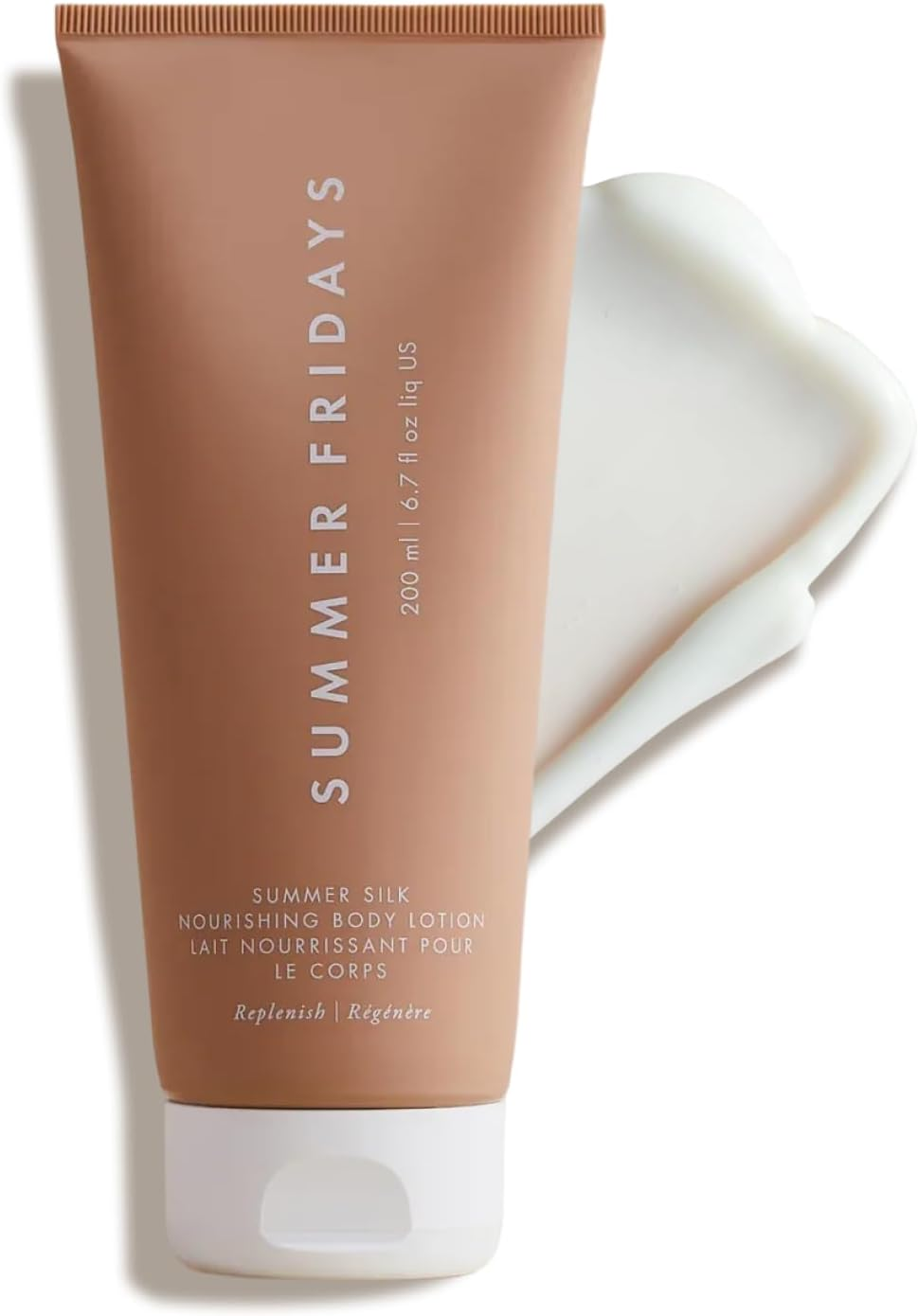 Summer Fridays Summer Silk Nourishing Body Lotion - Hydrating Body Lotion with Hyaluronic Acid, Shea Butter, Grapeseed Oil, and Cocoa Butter - Non-Greasy Moisturizer for Dry Skin (6.7 Fl Oz) image number 5