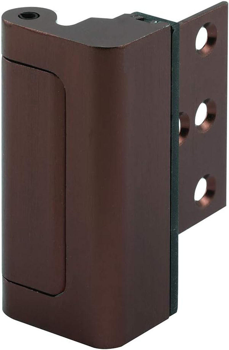 Prime-Line Products U 10827 Door Reinforcement Lock, 3 In. Stop, Aluminum Construction, Satin Nickel Anodized Finish