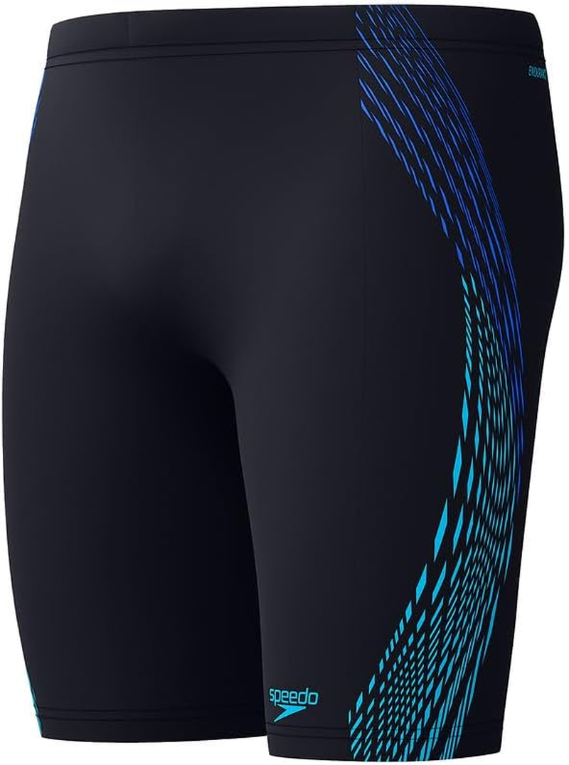 Speedo Men'S Tech Panel Jammer, Black/Cobalt Pop, 34 image number 2
