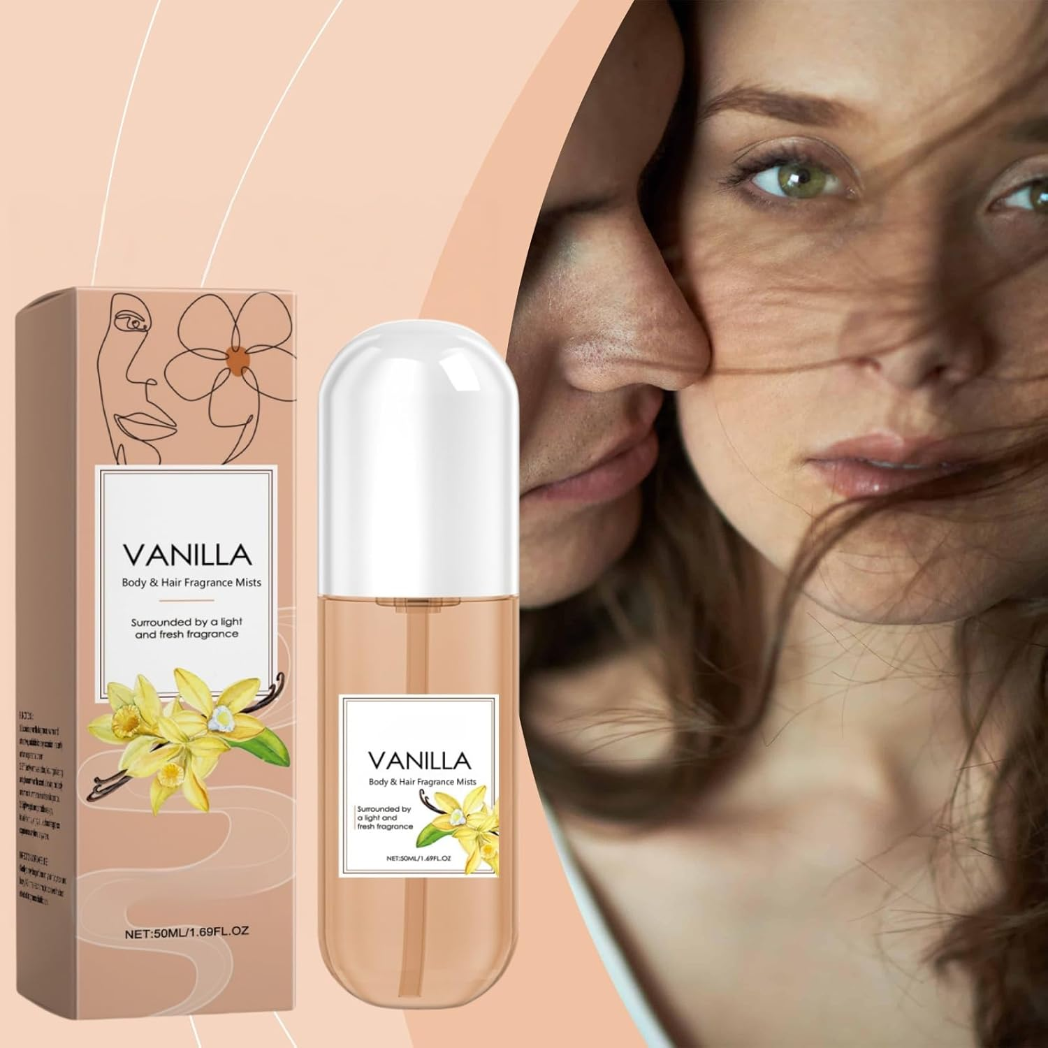 Vanilla Perfume Spray for Hair & Body, Women'S Body Sprays-Long-Lasting Light Fragrances Mists, Fruity Long Lasting Fragrances Perfume for Men & Women, Suitable for Daily Wear or Gifting (1)