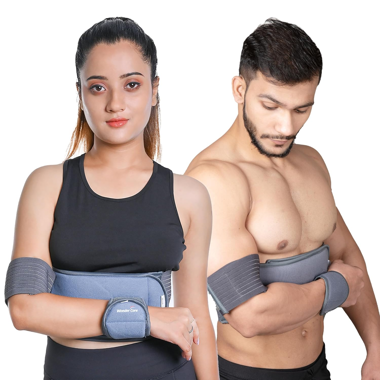 Wonder Care-Left Right Shoulder Immobilizer Arm Sling Elastic Brace for Clavicle Collar Bone Dislocation Subluxation Shoulder Stabilizer Compression Brace after Rotator Cuff Surgery -Uni
