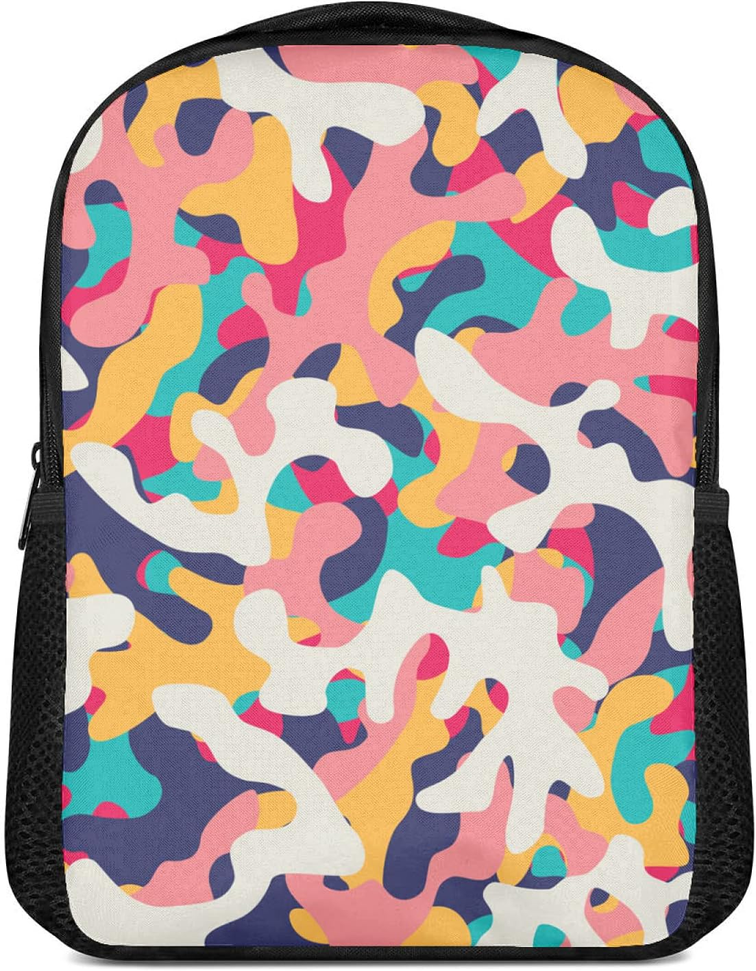 Tropicallife Abstract Art Collage Pattern Backpack for Boys and Girls Water Resistant Preschool Backpack Lightweight Bookbags Camping Travel School Shoulder Bag, Multi image number 2