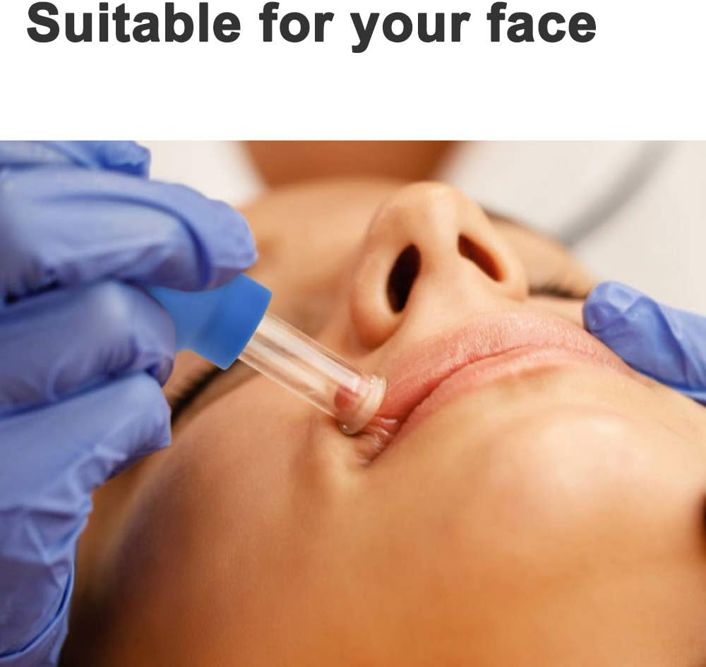 4 Pieces Glass Facial Cupping Set-Silicone Vacuum Suction Massage Cups anti Cellulite Lymphatic Therapy Sets for Eyes, Face and Body - Black image number 2