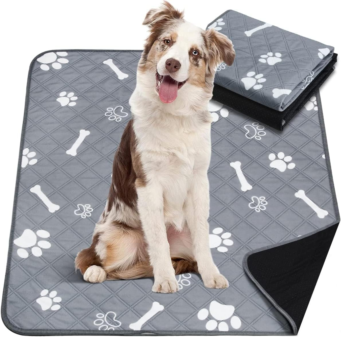 BLAZDEVE Washable Reusable Puppy Pads, Eco Puppy Training Pads, Super Absorbent Leak-Proof Incontinence Pet Pee Pad with Anti-Slip Bottom for Indoor, Cat Dog Pee Pads for Home, Car, Travel