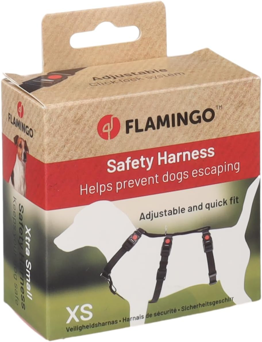 Zera Dog Safety Harness Black XS 25-40 Cm 30-45 Cm 26-42 Cm 15 Mm