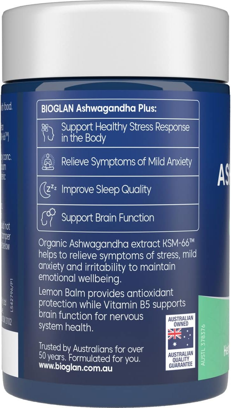 Bioglan Ashwagandha plus 60 Tablets image number 2