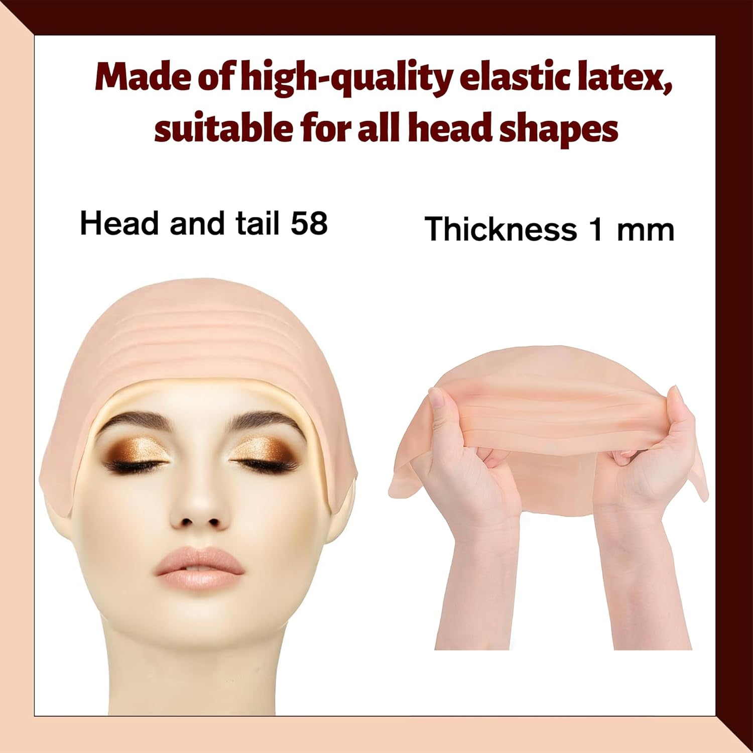 Halloween Bald Cap Bald Head Wig Caps for Adults Cosplay Party Supplies image number 6