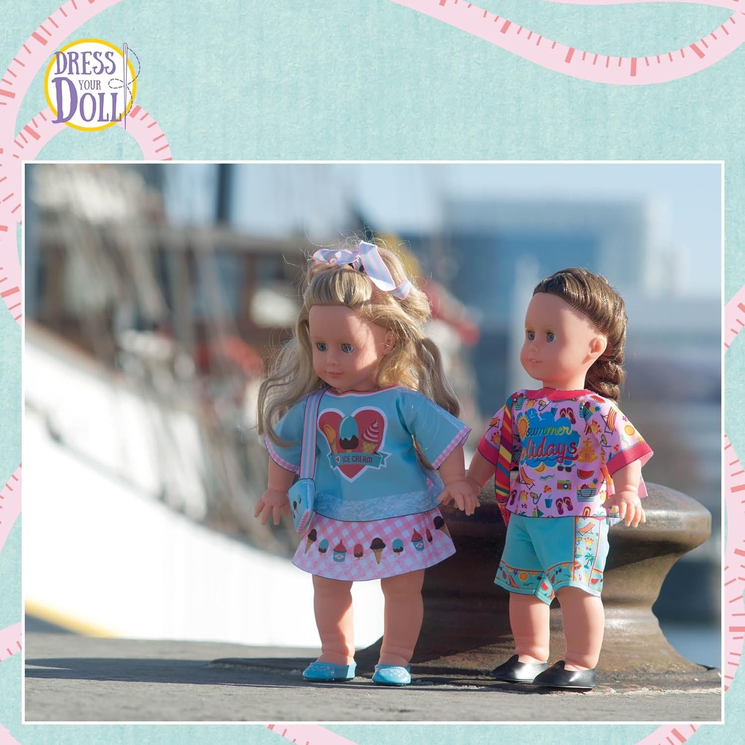 Vervaco Emily I Love Ice Cream Dress Your Doll Making Couture Outfit Set