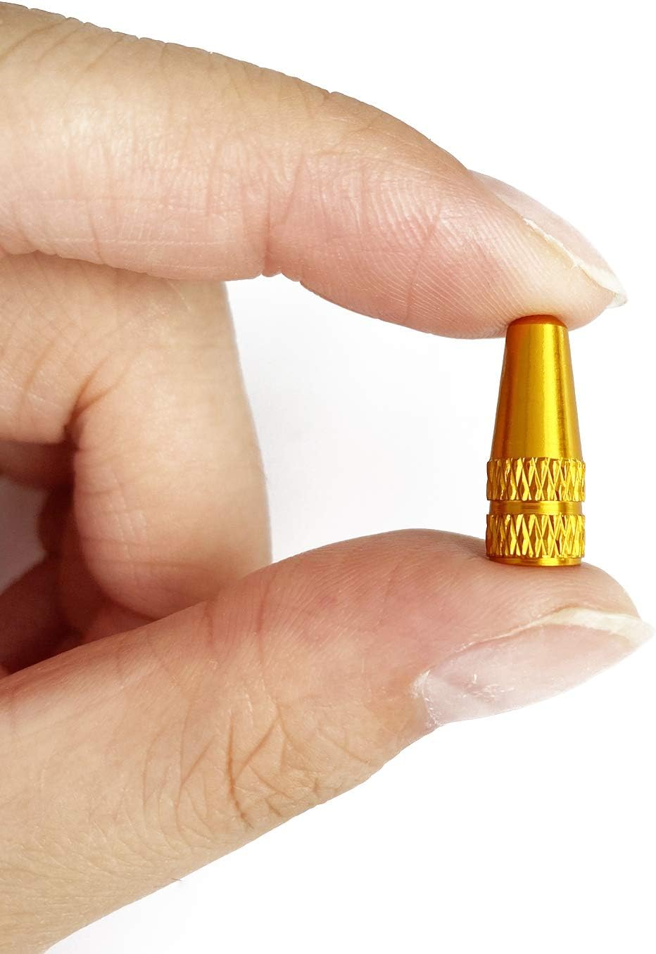 Winorda 40 Pieces 10 Colors Bike Tire Valve Stem Caps Aluminum French Bicycle Air Tire Caps Bike Valve Caps Presta Valve Caps Alloy image number 6