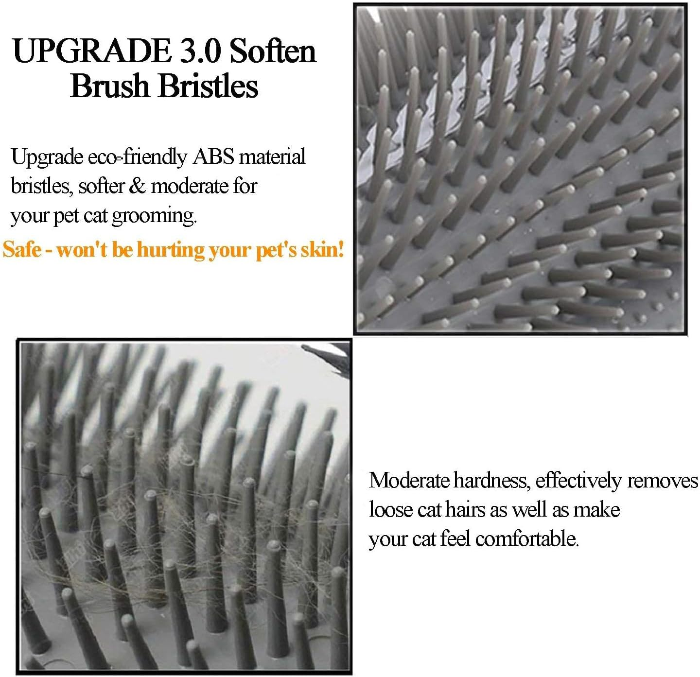 Cat Wall Corner Groomers，1Pcs Cat Hair Brush Soft Face Scratchers Brush, Pet Self Cleaning Slicker Brushes Corner Massage Comb for Long & Short Fur Cat Owners with Catnip(Grey） image number 1