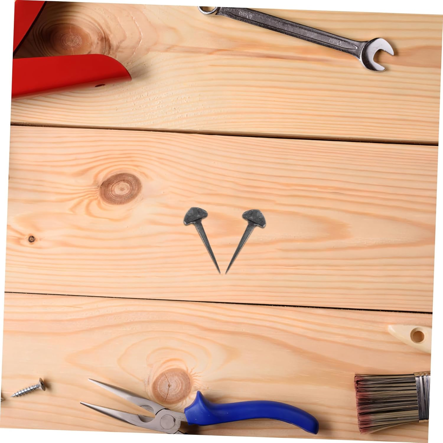 Yardwe 50Pcs Equestrian Hoof Nails Stable Horse Equipment Small Horse Equipment Horseshoe Tools for Horses Horseshoe Stakes Horseshoe Nail Horseshoe Mounting Accessories