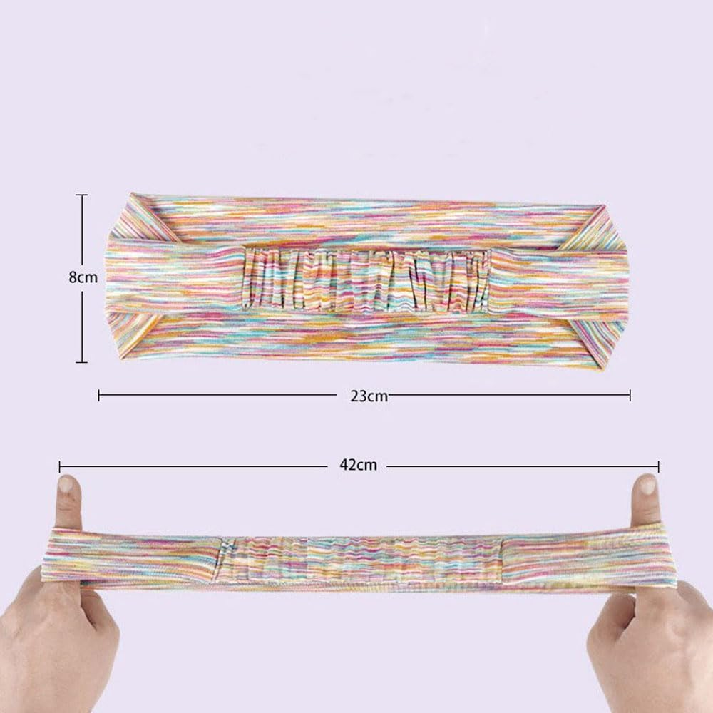 Workout Sweatbands Sports Yoga Hairbands 3Pcs, for Fitness Elastic Athletic Non Slip Wicking Headscarf for Womens image number 4