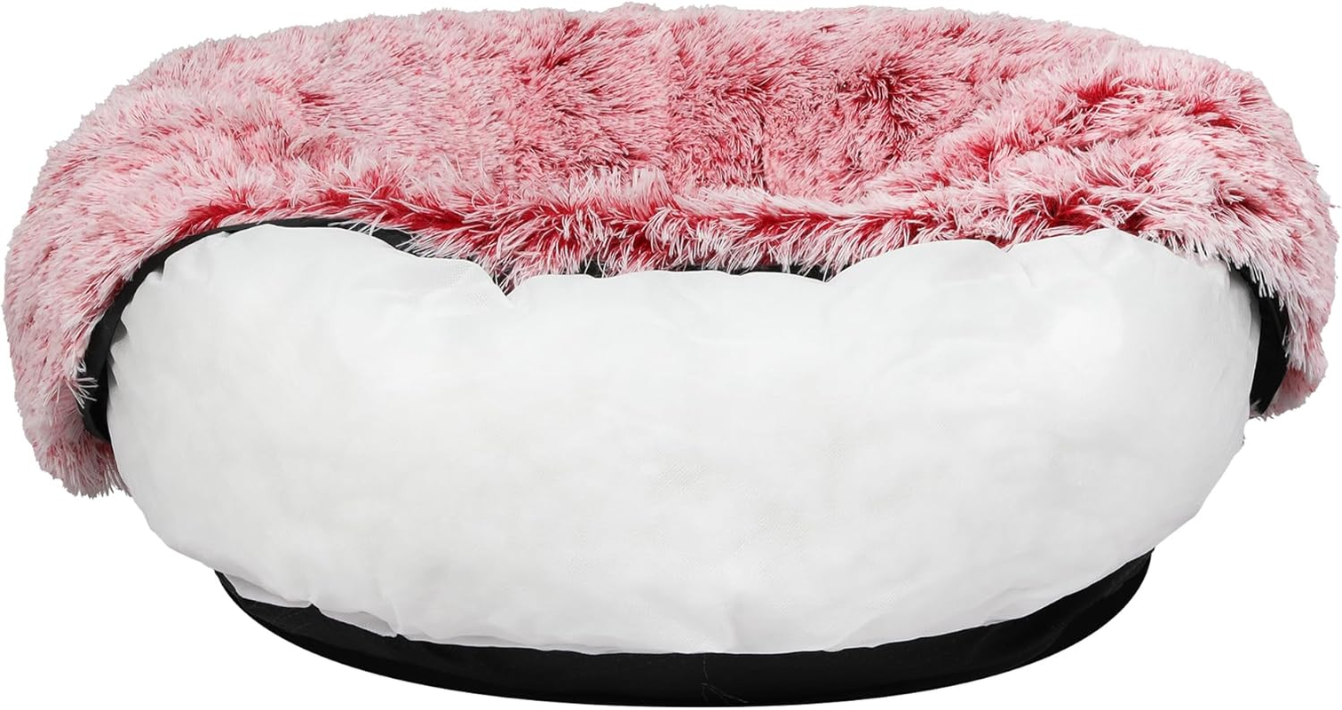 Pawz Replaceable Cover for Dog Calming Bed Nest Mat Soft Plush Kennel Pink XL image number 4